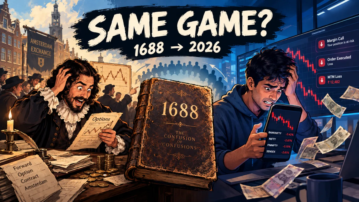 9 in 10 individual F&O traders still lose money. Amsterdam wrote the same story down in 1688.